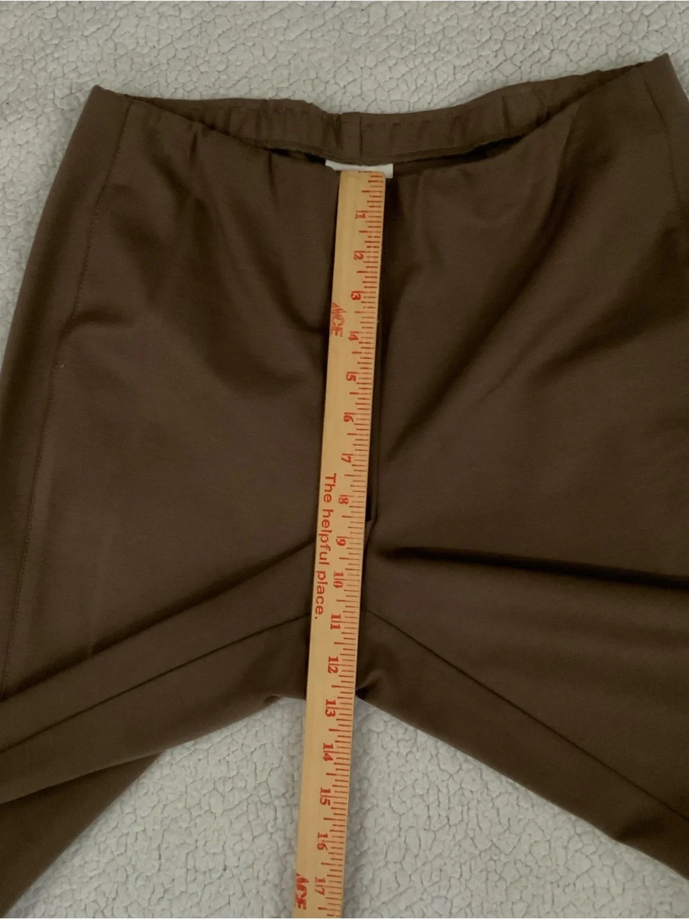 J. Jill Ponte Slim Leg Elastic Waist Pull On Pants Brown Size M Stretch New